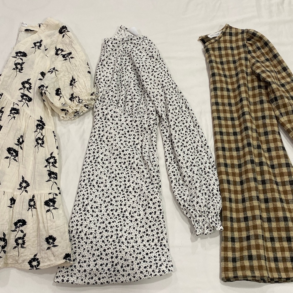 Girls Zara set of 3 Dresses